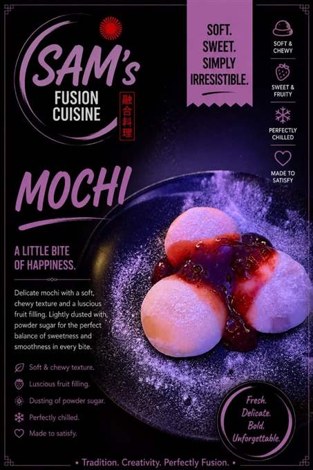 Mâncare filipineză poze - Deserturi - Mochi - Sam's Cuisine București