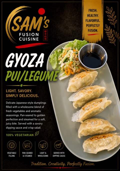 Mâncare filipineză poze - Startere / Dumplings - Gyoza Pui / Legume - Sam's Cuisine București