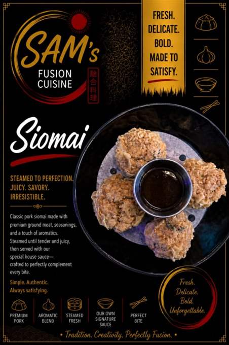 Mâncare filipineză poze - Startere / Dumplings - Pork Siomai - Sam's Cuisine București