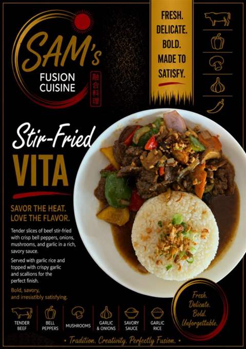 Mâncare filipineză poze - Meniu Filipinez Pui, Vită, Porc - Stir-Fried Vită - Sam's Cuisine București