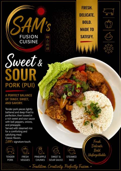 Mâncare filipineză poze - Meniu Filipinez Pui, Vită, Porc - Sweet & Sour Pork (Pui) - Sam's Cuisine București