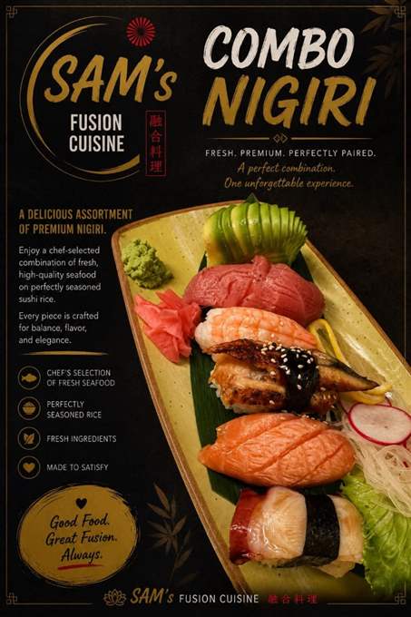 Mâncare filipineză poze - Nigiri - Sam's Combo Nigiri - Sam's Cuisine București