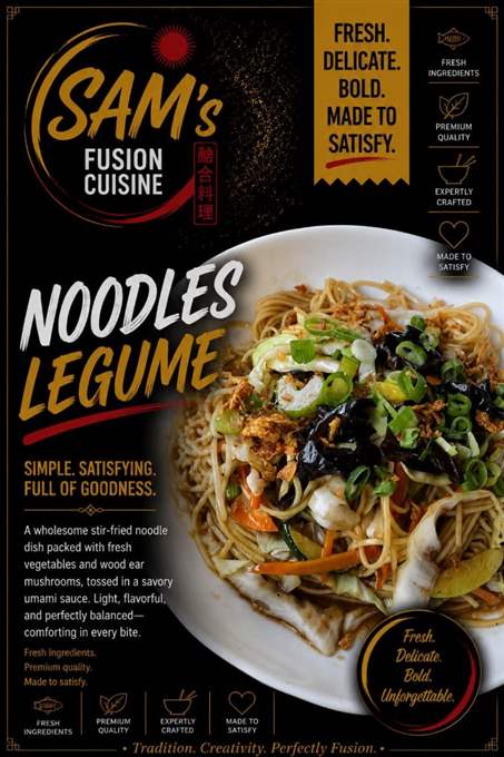 Mâncare filipineză poze - Noodles - Noodles Legume - Sam's Cuisine București