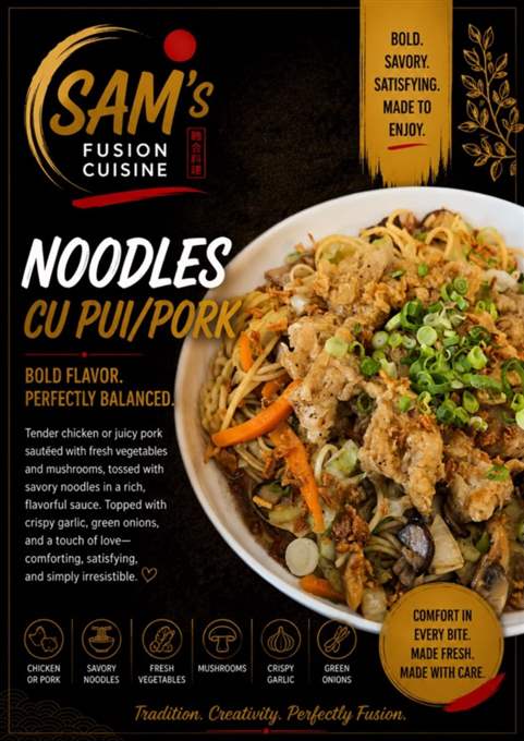 Mâncare filipineză poze - Noodles - Noodles cu Pui / Pork - Sam's Cuisine București