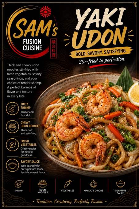 Mâncare filipineză poze - Noodles - Sam's Yaki Udon - Sam's Cuisine București