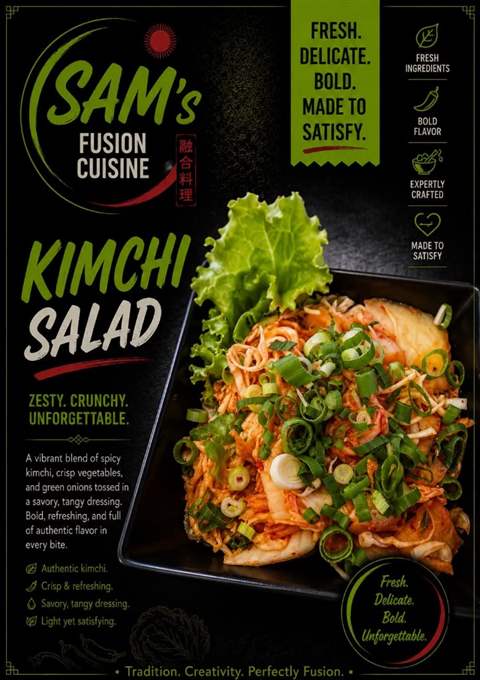 Mâncare filipineză poze - Salată - Kimchi Salad - Sam's Cuisine București
