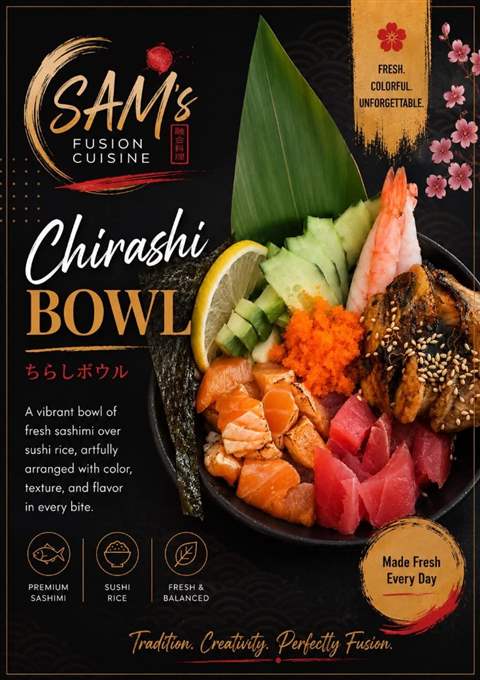 Mâncare filipineză poze - Sushi Special (Sashimi & Nigiri) - Chirashi Bowl - Sam's Cuisine București