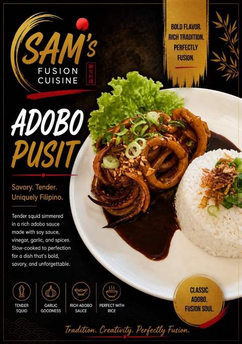 Mâncare filipineză poze - Meniu Filipinez Sea Food - Adobo Pusit - Sam's Cuisine București