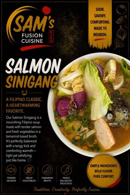 Mâncare filipineză poze - Meniu Filipinez Sharing - Salmon Sinigang - Sam's Cuisine București